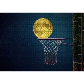Cakapuzzle Basket Potası ve Dolunay İllüstrasyon 120 Parça Ahşap Puzzle