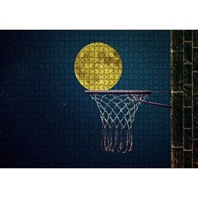 Cakapuzzle Basket Potası ve Dolunay İllüstrasyon 120 Parça Ahşap Puzzle