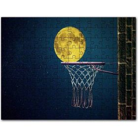 Cakapuzzle Basket Potası ve Dolunay İllüstrasyon Mdf 255 Parça Puzzle