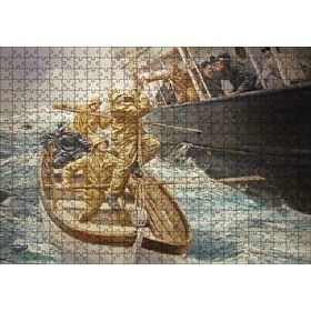 Cakapuzzle Batan Gemi ve Filikada Görevliler 120 Parça Ahşap Puzzle