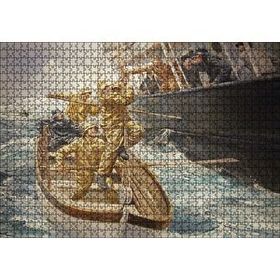 Cakapuzzle Batan Gemi ve Filikada Görevliler Mdf 1000 Parça Puzzle