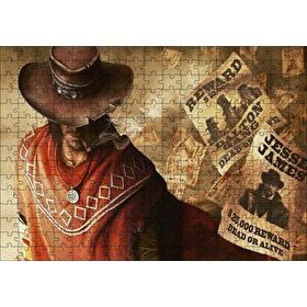 Cakapuzzle Batıdaki En Hızlı Kovboy Görseli 120 Parça Ahşap Puzzle