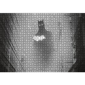 Cakapuzzle Batman Bloklar Arasında Monochrome Artwork Puzzle
