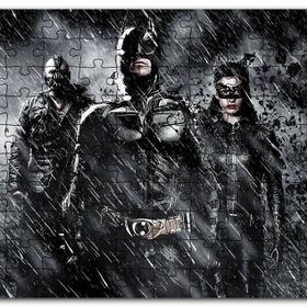 Cakapuzzle Batman Catwoman ve Belası Kara Şövalye Görseli Mdf 255 Parça Puzzle