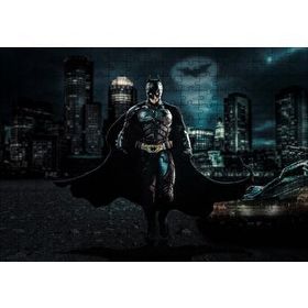 Cakapuzzle Batman Kara Şövalye ve Gökyüzünde Logosu Mdf 255 Parça Puzzle