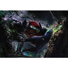 Cakapuzzle Batman Superman Ezici Yumruk 120 Parça Ahşap Puzzle