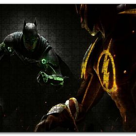 Cakapuzzle Batman ve Flash Görseli Mdf 120 Parça Puzzle