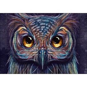 Cakapuzzle Baykuş Dijital Renkli Çizim 120 Parça Ahşap Puzzle