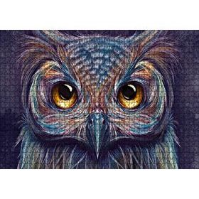 Cakapuzzle Baykuş Gözler Yakın Plan İllüstrasyon 120 Parça Ahşap Puzzle