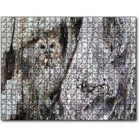 Cakapuzzle Baykuş ve Ağaçla Muhteşem Kamuflajı Mdf 255 Parça Puzzle