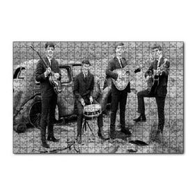 Cakapuzzle Beatles Grup Fotoğrafı Siyah Beyaz 120 Parça Ahşap Puzzle