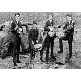 Cakapuzzle Beatles Grup Fotoğrafı Siyah Beyaz 120 Parça Ahşap Puzzle