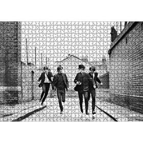 Cakapuzzle Beatles Grup Üyeleri Koşuyor Siyah Beyaz 120 Parça Ahşap Puzzle