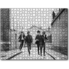 Cakapuzzle Beatles Grup Üyeleri Koşuyor Siyah Beyaz Mdf 500 Parça Puzzle