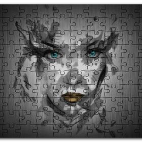 Cakapuzzle Belirsiz Boyama Tekniğiyle Kadın Yüzü Mdf 500 Parça Puzzle