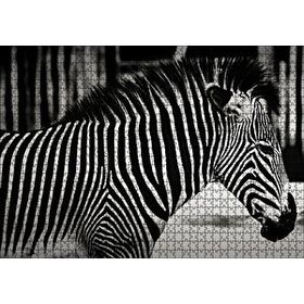 Cakapuzzle Benzersiz Deseniyle Zebra Yakın Çekim 120 Parça Ahşap Puzzle