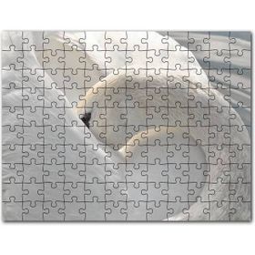 Cakapuzzle Berrak Dağ Gölü Karlı Dağlar ve İki Kayık Mdf 500 Parça Puzzle