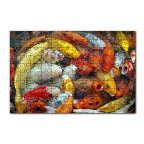 Cakapuzzle Beslenmek İçin Bekleyen Koi Balıkları 120 Parça Ahşap Puzzle