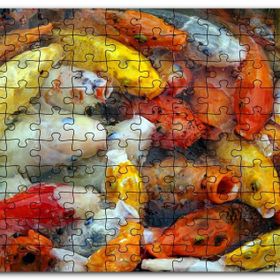 Cakapuzzle Beslenmek İçin Bekleyen Koi Balıkları Mdf 500 Parça Puzzle