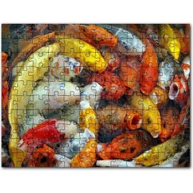Cakapuzzle Beslenmek İçin Bekleyen Koi Balıkları Mdf 500 Parça Puzzle