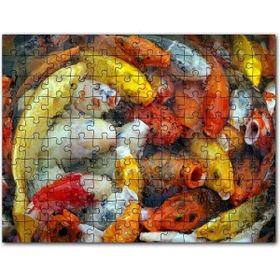 Cakapuzzle Beslenmek İçin Bekleyen Koi Balıkları Mdf 500 Parça Puzzle