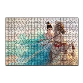 Cakapuzzle Beyaz Atlı Japon Prensesi 120 Parça Ahşap Puzzle