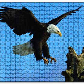 Cakapuzzle Beyaz Başlı Kartal Konuşu Mdf 120 Parça Puzzle