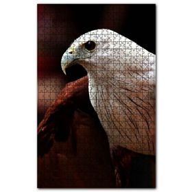 Cakapuzzle Beyaz Başlı Şahin Yakın Plan Ahşap 1000 Parça Puzzle