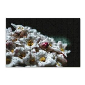 Cakapuzzle Beyaz Çiçeklerin Arasındaki Asi Pembe 120 Parça Ahşap Puzzle
