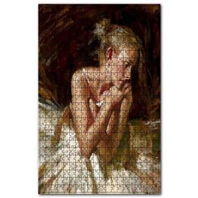 Cakapuzzle Beyaz Elbiseli Balerin Ahşap 1000 Parça Puzzle