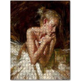Cakapuzzle Beyaz Elbiseli Balerin Ahşap 1000 Parça Puzzle