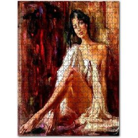 Cakapuzzle Beyaz Elbiseli Çingene Kızı 120 Parça Puzzle