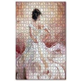 Cakapuzzle Beyaz Elbiseli Kadın Görseli Ahşap 1000 Parça Puzzle