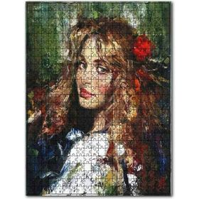 Cakapuzzle Beyaz Elbiseli Sarışın Kadın Ahşap 255 Parça Puzzle