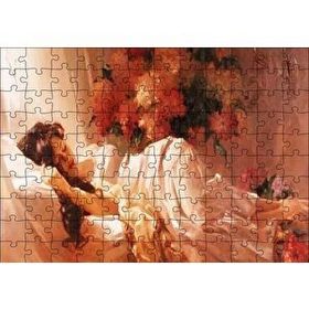 Cakapuzzle Beyaz Elbiseli Uyuyan Kadın 120 Parça Ahşap Puzzle