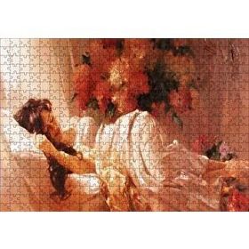 Cakapuzzle Beyaz Elbiseli Uyuyan Kadın 120 Parça Ahşap Puzzle