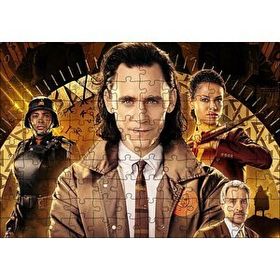 Cakapuzzle Beyaz Gömlek ve Kravatlı Loki İle Karakterler Mdf 120 Parça Puzzle