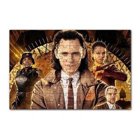 Cakapuzzle Beyaz Gömlek ve Kravatlı Loki İle Karakterler Mdf 255 Parça Puzzle