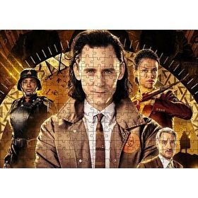 Cakapuzzle Beyaz Gömlek ve Kravatlı Loki İle Karakterler Mdf 255 Parça Puzzle