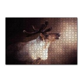 Cakapuzzle Beyaz Kahve Rengi Geyik Görseli 120 Parça Ahşap Puzzle