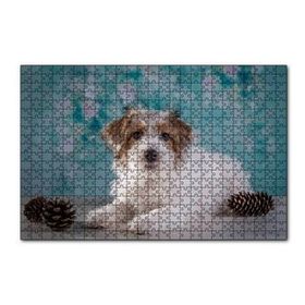Cakapuzzle Beyaz Kahverengi Tüylü Terrier 120 Parça Ahşap Puzzle