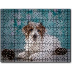 Cakapuzzle Beyaz Kahverengi Tüylü Terrier 500 Parça Puzzle