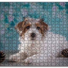Cakapuzzle Beyaz Kahverengi Tüylü Terrier Mdf 120 Parça Puzzle