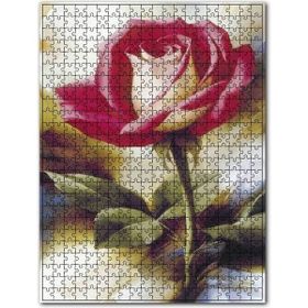 Cakapuzzle Beyaz Kalpli Kırmızı Gül 1000 Parça Puzzle