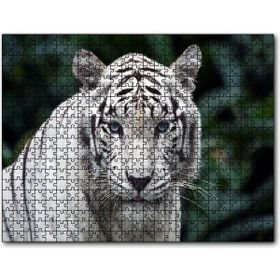 Cakapuzzle Beyaz Kaplan Hayvanat Bahçesinde Mdf 120 Parça Puzzle