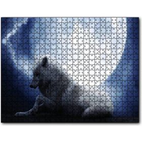 Cakapuzzle Beyaz Kurt Ay Görseli 500 Parça Puzzle
