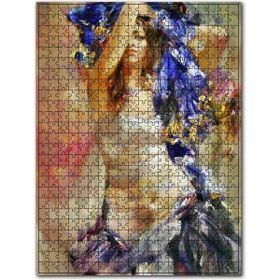 Cakapuzzle Beyaz Lacivert Elbisesiyle Çingene Kızı Ahşap 255 Parça Puzzle