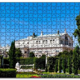 Cakapuzzle Beyaz Malikane ve Bahçesi Mdf 120 Parça Puzzle