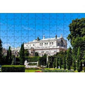 Cakapuzzle Beyaz Malikane ve Bahçesi Mdf 120 Parça Puzzle
