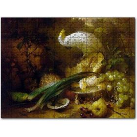 Cakapuzzle Beyaz Papağan ve Taze Meyveler Mdf 255 Parça Puzzle